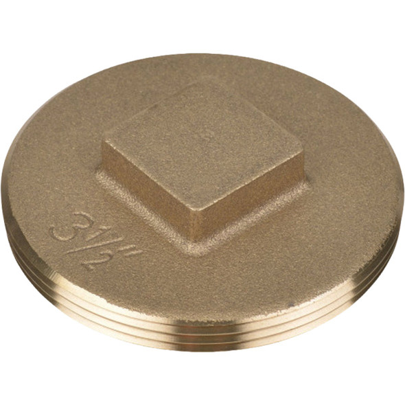 Oatey 3-1/2 In. Raised Head Brass Plug 42373