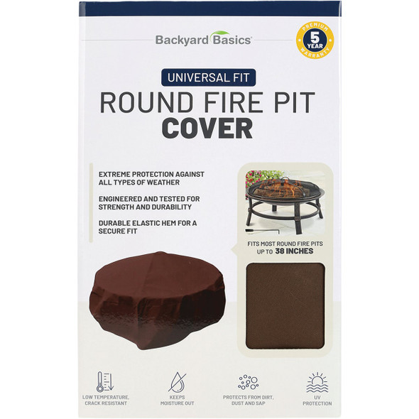 Backyard Basics 38 In. Round Firepit Cover 07844BBGD 879713
