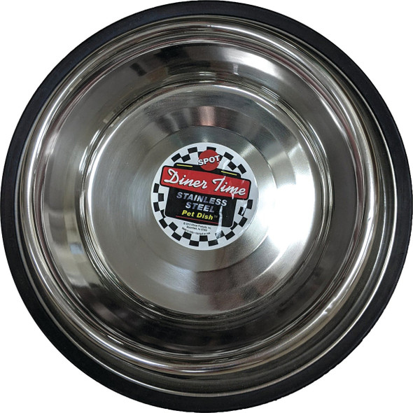 Spot 64 Oz. Mirror Finish No-Tip Stainless Steel Dog Dish 6038