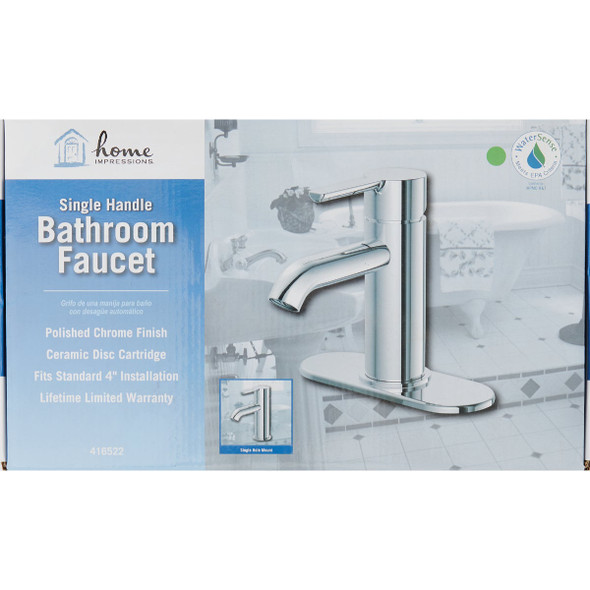 Home Impressions Chrome 1-Handle Lever 4 In. Centerset Monoblock Bathroom Faucet FS6A0212CP-JPA1 416522