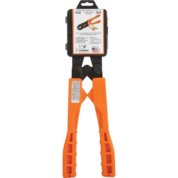 SharkBite 1-2 In. & 3-4 In. PEX Copper Crimp Ring Tool 23251 408433