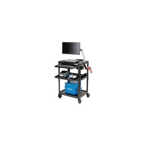 Global Industrial Mobile Powered Laptop Cart with 560Wh Battery