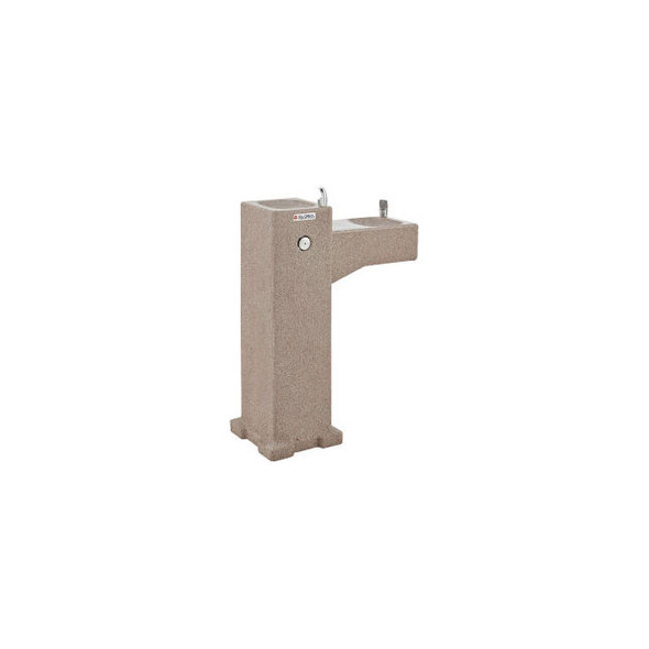 Global Industrial Outdoor Bi-Level Drinking Fountain w/ Filter Rotocast Granite