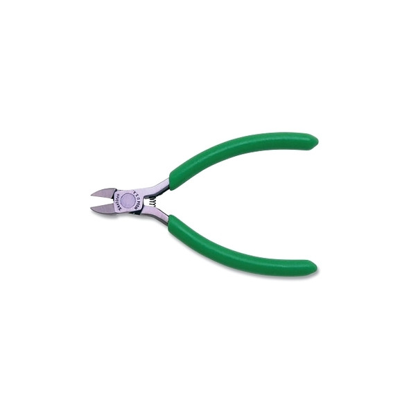 Shear Cutting Plier, 4 in, Diagonal, Oval Head, Semi-Flush