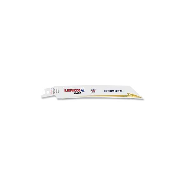Gold® Power Arc Curved Reciprocating Saw Blade, 8 in L x 3/4 in W x 0.035 in Thick, 24 TPI, Metal