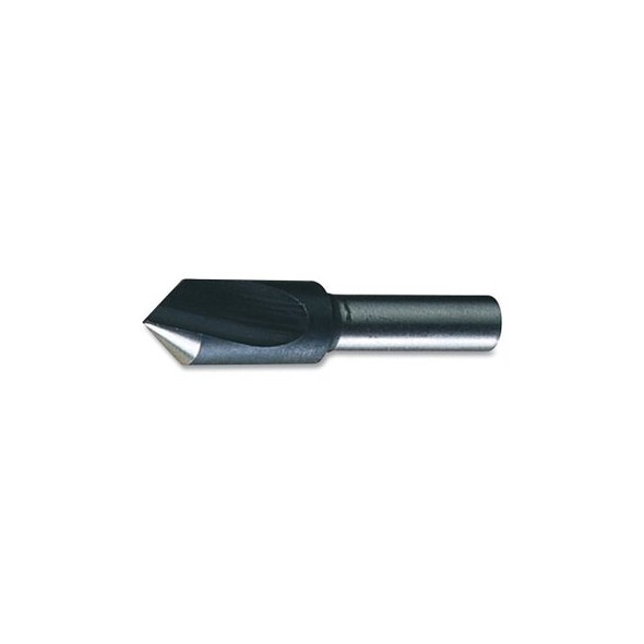 Black Oxide HSS Countersink, 1/2 in dia Body, 0.250 in dia Shank, Straight Shank, Style 10003