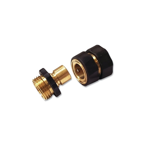 Garden Hose Repair/Replacement Part, Universal, Brass, 2-Pc Hose Quick-Connect