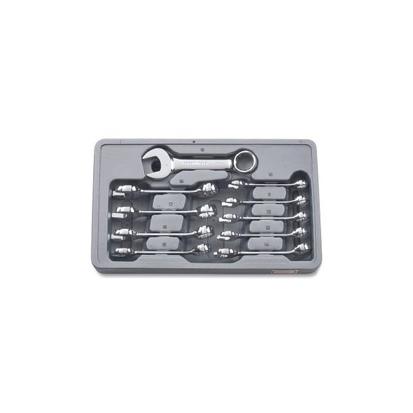 10 Pc. 12 Point Stubby Combination Metric Wrench Set