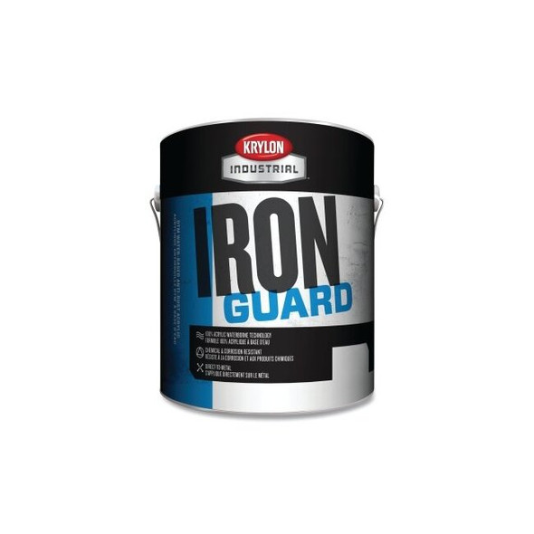 IRON GUARD® Water-based Acrylic Enamel, 1 gal, New Cat Yellow, Gloss