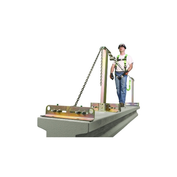 SkyGrip Temporary Horizontal Lifeline System, Concrete, Four Workers