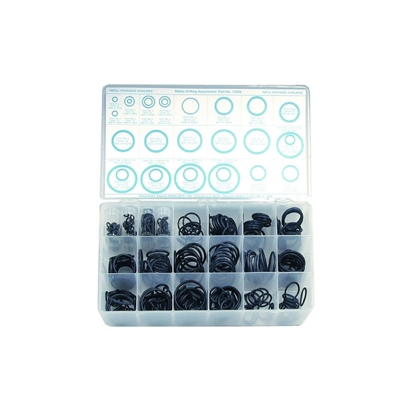 Metric O-Ring Assortments, Buna-N, 350 per set