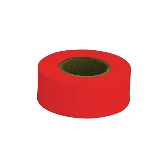 Flagging Tape, 1-3/16 in W x 300 ft L, Standard White