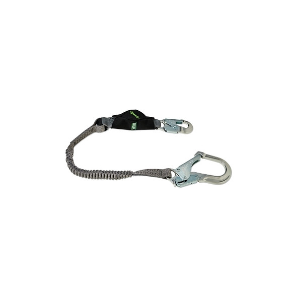 V-Series Stretch Single-Leg Energy Absorbing Lanyard, 310 lb, 6ft, Lg Snap Hooks