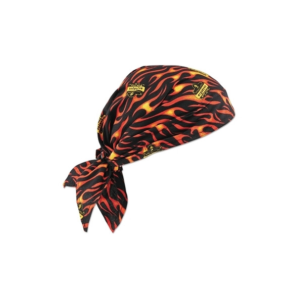 Chill-Its 6710CT Evaporative Cooling Triangle Hats w/ Cooling Towel, Flames