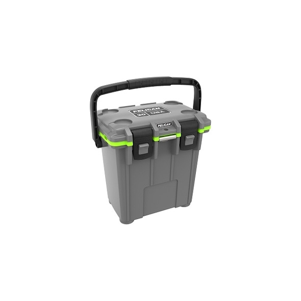 Elite Cooler, 20 qt, 21.5 qt Capacity, Dark Gray/Green