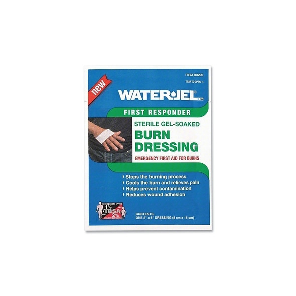 Burn Dressing, 6 in W, 2 in L, Sterile Lidocaine HCL