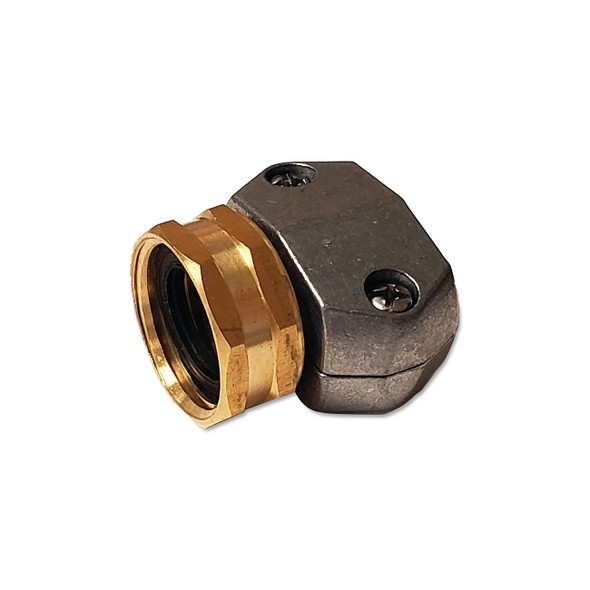 Garden Hose Repair/Replacement Part, 5/8 in to 3/4 in, Brass, Female Heavy-Duty Hose Mender