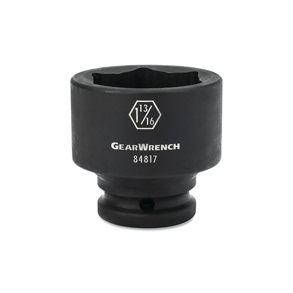 Impact Socket, 3/4 in Drive Size, 1-1/8 in Opening Size, 6-point, Standard Length