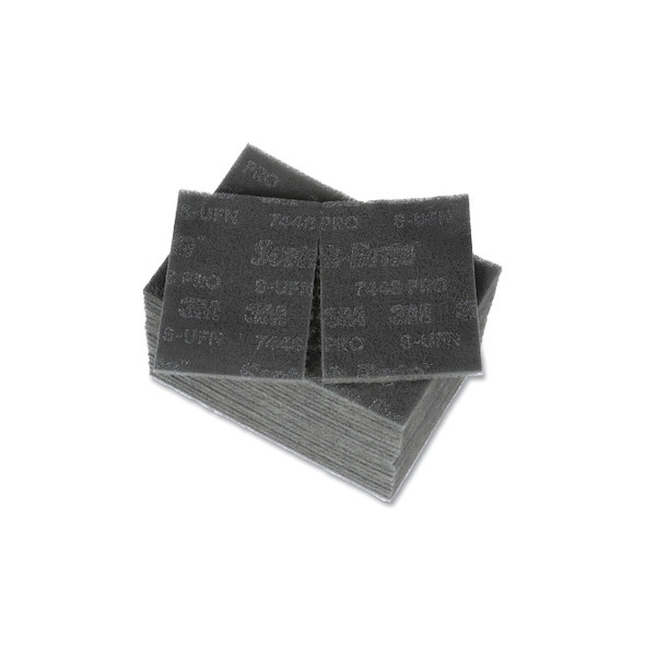 7448 Pro Hand Pad, Ultra Fine, 9 in L, Silicon Carbide, Gray