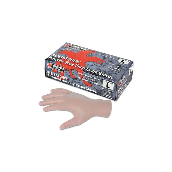Disposable Vinyl Gloves, Gauntlet, Powder Free, 5 mil, Medium