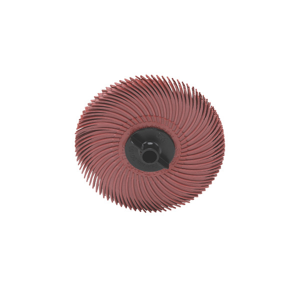 Radial Bristle Disc, 3 in x 3/8 in, 220 Grit, 20,000 rpm, Red