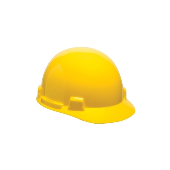 SmoothDome® Slotted Hard Hat Cap Style, 4-Point Fast-Trac® III, Yellow
