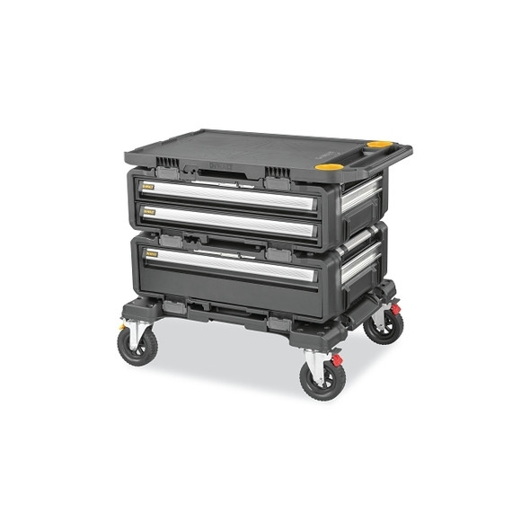 TOUGHSYSTEM® 2.0 DXL™ Modular Work Station 4-in-1, with Dolly, 30 in 2 Drawer Unit, 1 Deep Drawer, Worktop