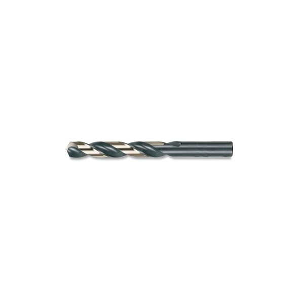 1878 Heavy-Duty Black and Gold with Flats Jobber-Length Drill Bit, 0.1960 in dia Cutting, 3.625 in dia OAL, #9 Wire
