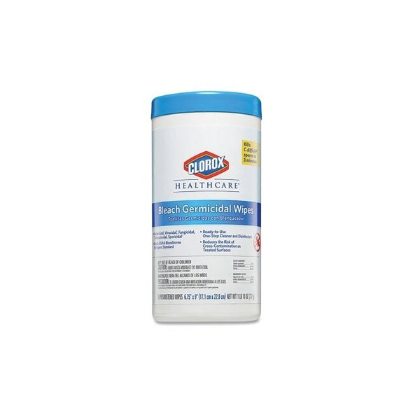 Bleach Germicidal Wipes, 70/Canister, Unscented