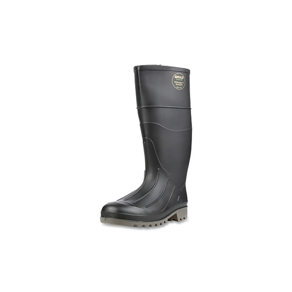 Iron Duke®  Boots, Steel Toe, Size 11, 15 in H, PVC, Black/Gray Sole