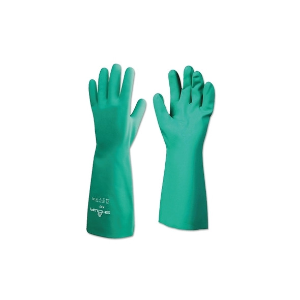 Nitrile Disposable Gloves, 22 mil, Size 9/Large, Light Green