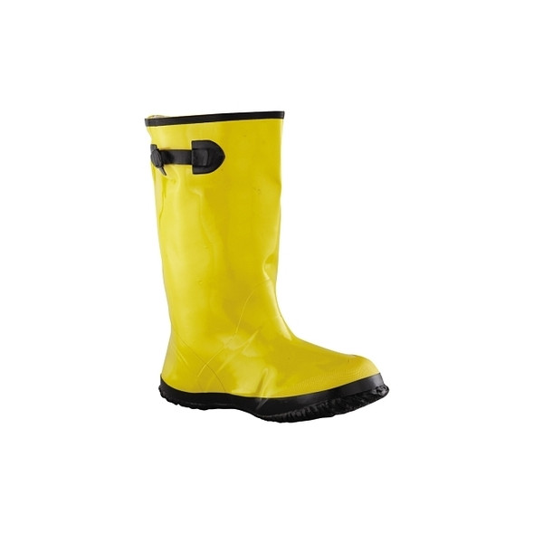 Slush Boot, 17 in Overshoe, Size 15, Rubber, Hi-Vis Yellow