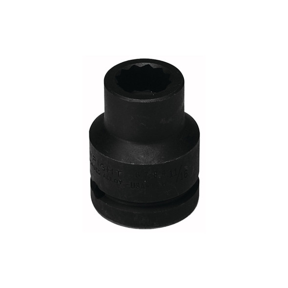 3/4" Dr. Standard Impact Sockets, 3/4 in Drive, 2 1/4 in, 6 Points