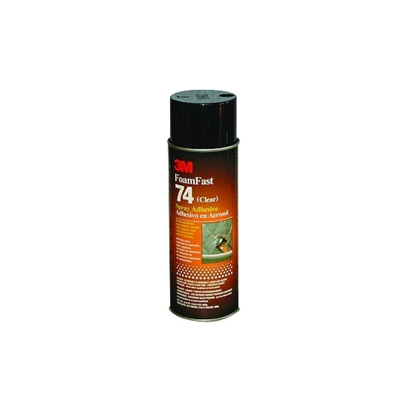 FoamFast Spray Adhesive, 74, 24 fl oz oz, Aerosol Can, Clear