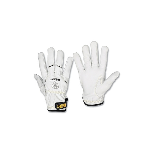 TIG Welding Gloves, 1488 TrueFit®, Top Gr Goatskin Palm/BOH w/FR DuPont™ Kevlar® Inserts/Cuff, 2XL, Pearl, Shirred Cuff