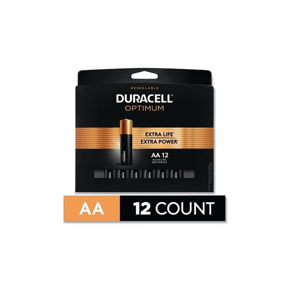 Optimum Alkaline Battery, AA, 12/PK