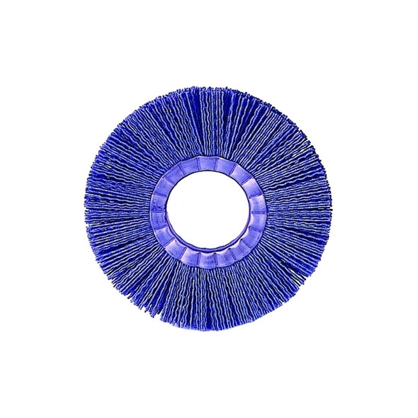 Nylox® Basic Section Wheel Brush, 6 in Dia., 0.022 Bristle, 6,000 rpm