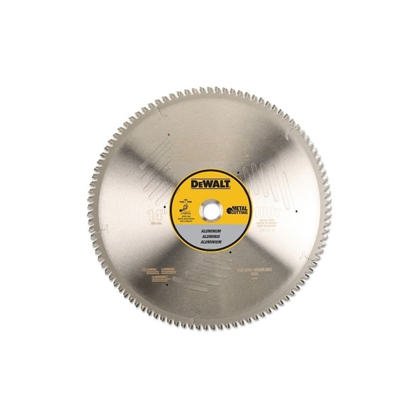 Aluminum Cutting Saw Blade, 1 in Arbor, 100 Teeth, 14 in dia, 4000 RPM