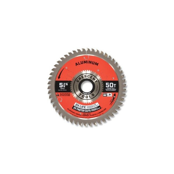 Aluminum Circular Saw Blade, 3/4 in dia Arbor, 50 Teeth, 5-3/8 in dia Blade, Medium, 5 EA/PK