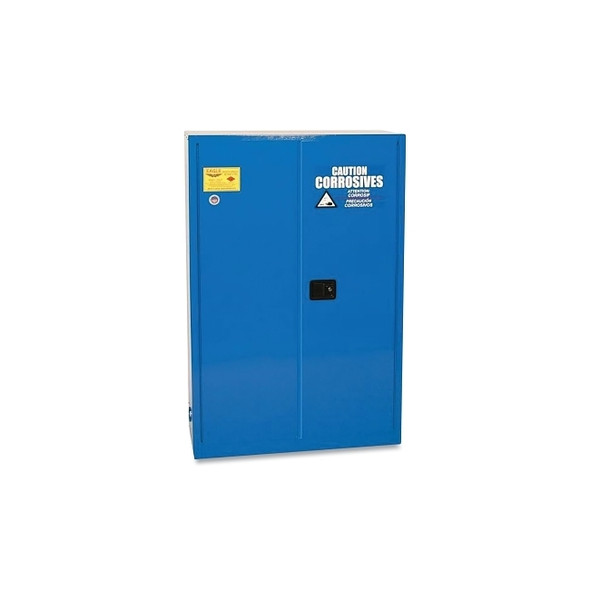 Acid and Corrosive Safety Cabinet, Standard 45, Manual-Close Door, 45 gal Cap, Steel, Blue