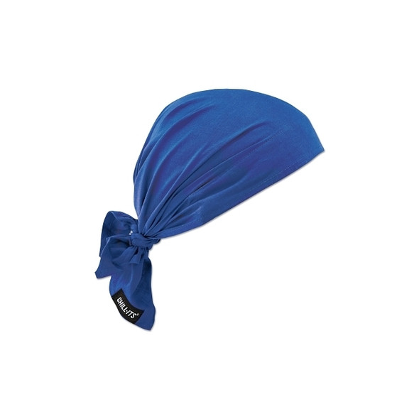 Chill-Its 6710CT Evaporative Cooling Triangle Hats w/ Cooling Towel, Solid Blue