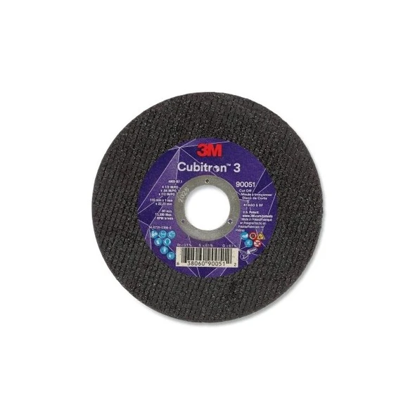 Cubitron™ 3 Cut-Off Wheel, 4-1/2 in dia x 0.04 in Thick x 7/8 in Arbor, 60+ Grit, T1