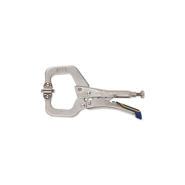 Locking C-Clamps with Swivel Pads, Jaw Opens to 2-1/8 in, 6 in Long