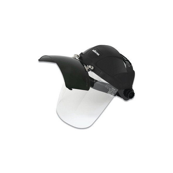 DP4™ Series Multi-Purpose Faceshield, Flip-Up IR Window & Unv Hard Hat Slot Adaptor, AF/Clr 9 in W x 12.125 in L, SH6 IR