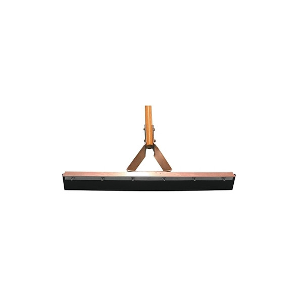 Non-Sparking Floor and Driveway Squeegee, Straight with Tapered Handle Socket, 30 in, Neoprene, Frame Only