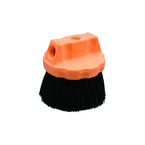 Round Window Brushes, Foam Plastic Block, 2 1/2 in Trim L, Horsehair; Plastic