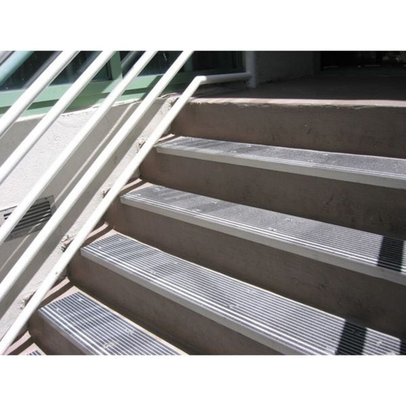 Stair Tread Cover Extruded Aluminum Black, 60 in W x 9-32" Thick  500BLA5