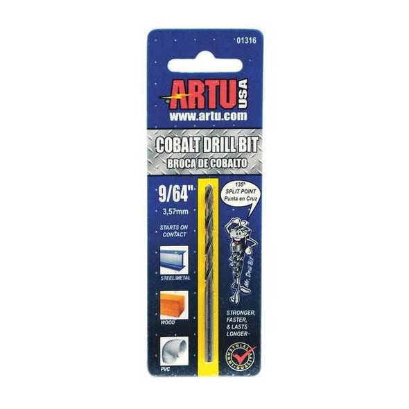 Artu 9/64" Cobalt Jobber Length Drill Bit 01316
