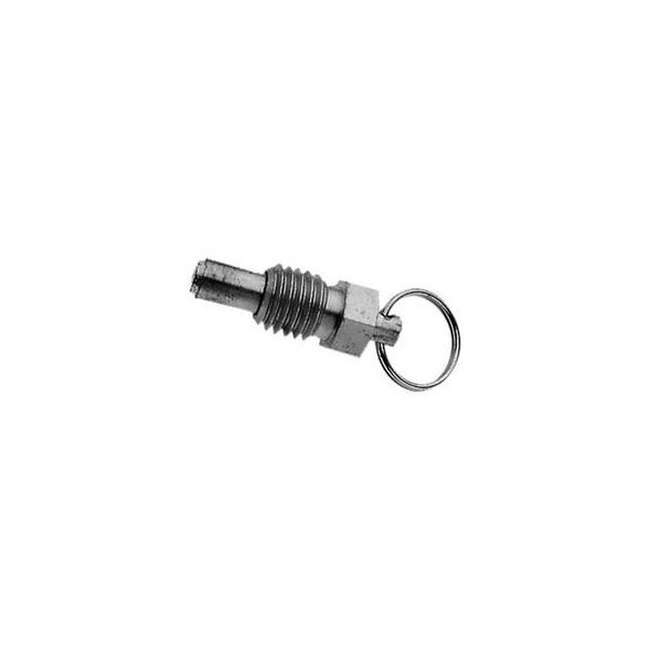 Stubby Hand Retractable Spring Plunger - Zinc Plated Steel 1/2-13 Thread