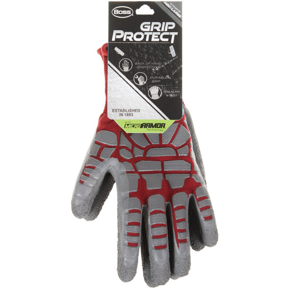 Boss Grip Protect Men's Medium-Large Coated Glove with Micro Armor B32061-WML 745103